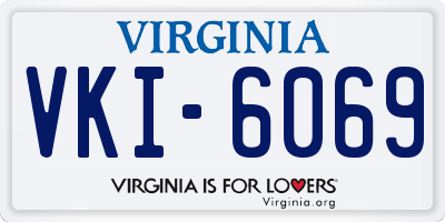 VA license plate VKI6069