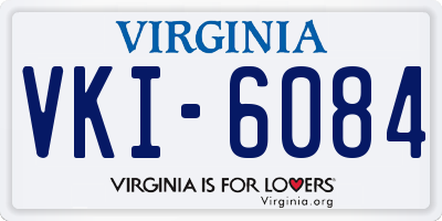 VA license plate VKI6084