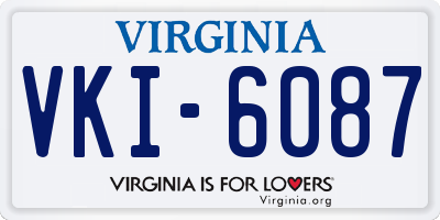 VA license plate VKI6087