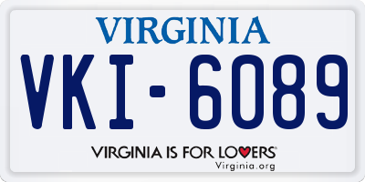 VA license plate VKI6089