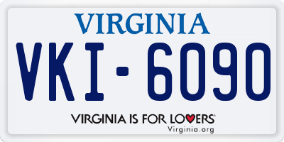 VA license plate VKI6090