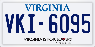 VA license plate VKI6095