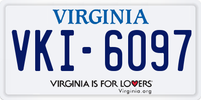 VA license plate VKI6097