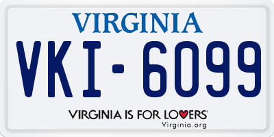 VA license plate VKI6099