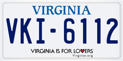 VA license plate VKI6112