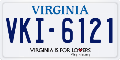 VA license plate VKI6121