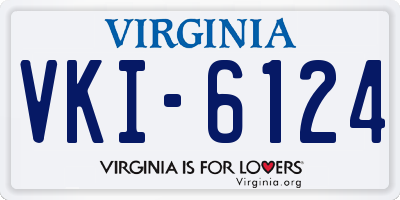 VA license plate VKI6124