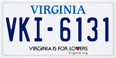 VA license plate VKI6131