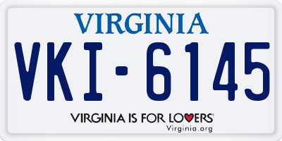 VA license plate VKI6145