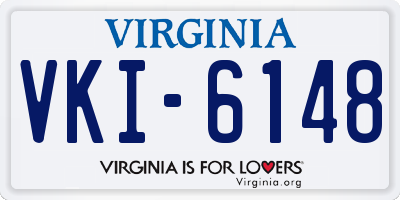 VA license plate VKI6148