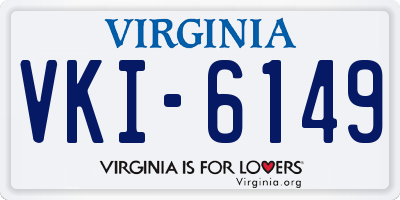 VA license plate VKI6149