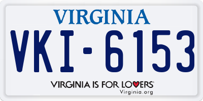 VA license plate VKI6153