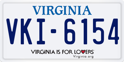 VA license plate VKI6154