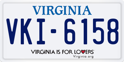 VA license plate VKI6158