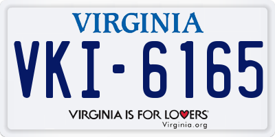 VA license plate VKI6165