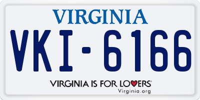 VA license plate VKI6166