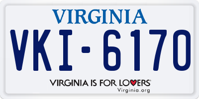 VA license plate VKI6170
