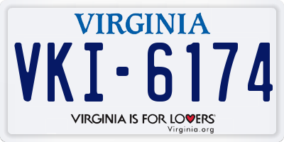 VA license plate VKI6174