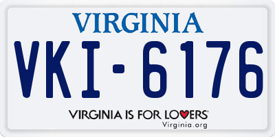 VA license plate VKI6176