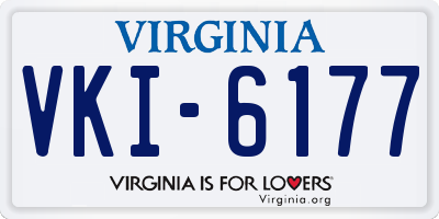 VA license plate VKI6177