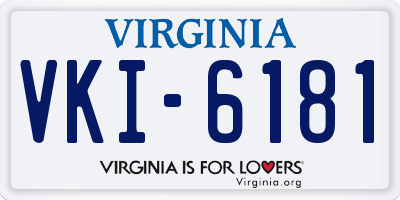 VA license plate VKI6181