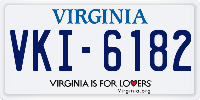 VA license plate VKI6182