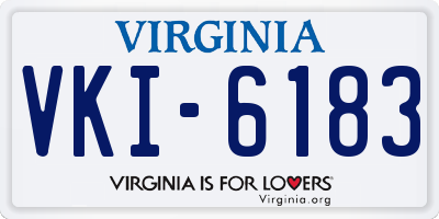 VA license plate VKI6183