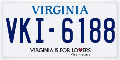 VA license plate VKI6188