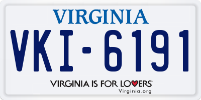 VA license plate VKI6191