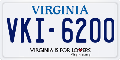 VA license plate VKI6200