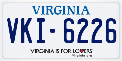 VA license plate VKI6226