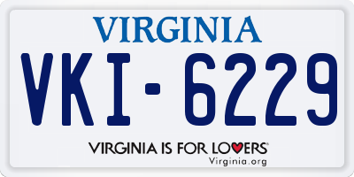 VA license plate VKI6229