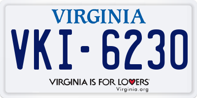 VA license plate VKI6230