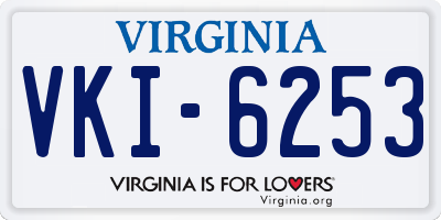 VA license plate VKI6253