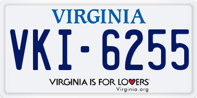 VA license plate VKI6255