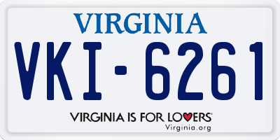 VA license plate VKI6261