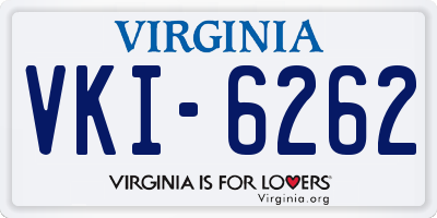 VA license plate VKI6262