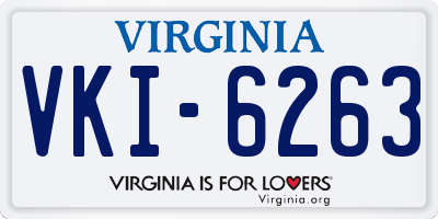 VA license plate VKI6263