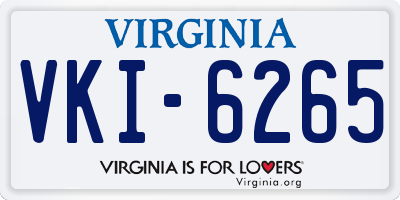 VA license plate VKI6265
