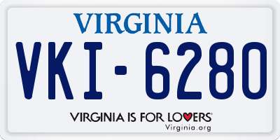 VA license plate VKI6280