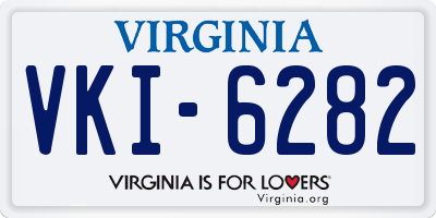 VA license plate VKI6282