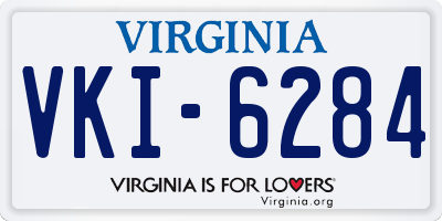 VA license plate VKI6284
