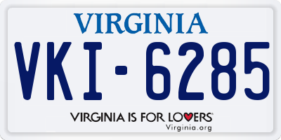 VA license plate VKI6285