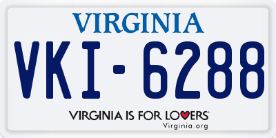 VA license plate VKI6288