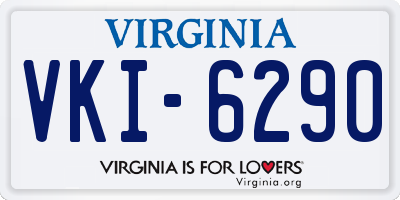 VA license plate VKI6290