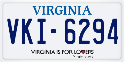 VA license plate VKI6294