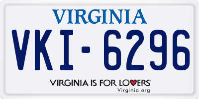 VA license plate VKI6296