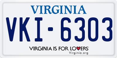 VA license plate VKI6303
