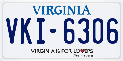 VA license plate VKI6306