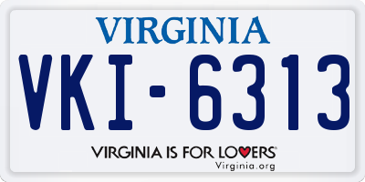VA license plate VKI6313